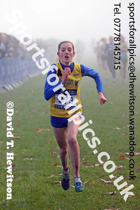 Girls under-15s, European Cross Country Trials, Sefton Park, Liverpool. Photo: David T. Hewitson/Sports for All Pics